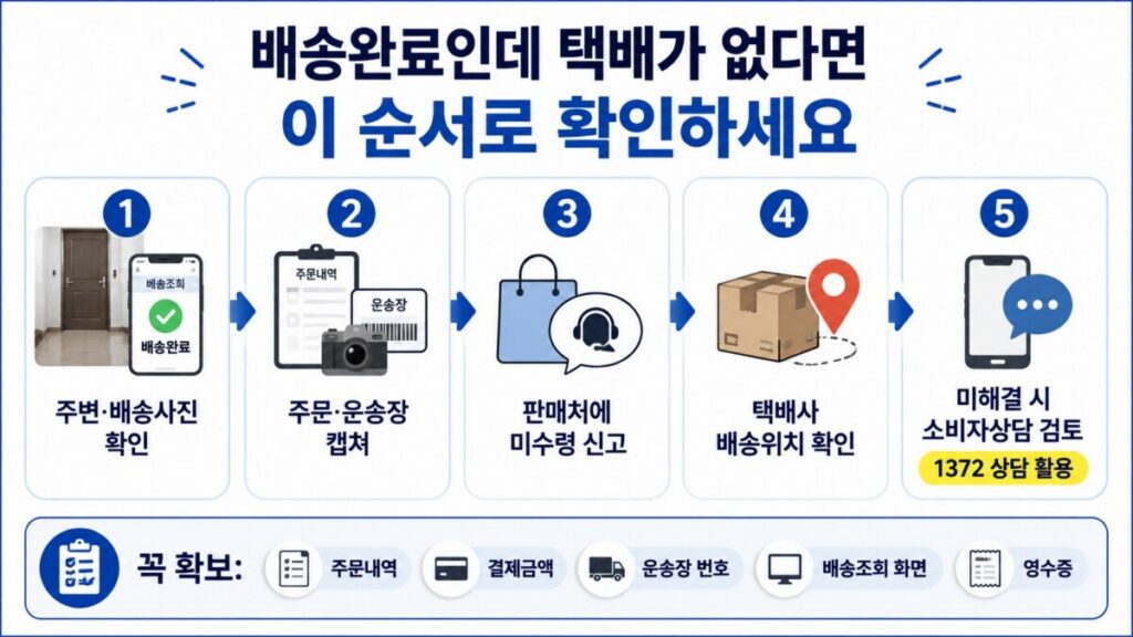 배송완료 후 택배 분실 시 확인해야 할 처리 순서